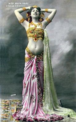 A colour postcard of Mata Hari at the peak of her fame